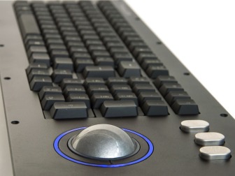 Clavier robuste sur mesure avec trackball