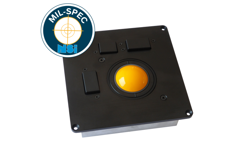 MIL-STD-461F, DO160F and MIL-STD-810E trackballs